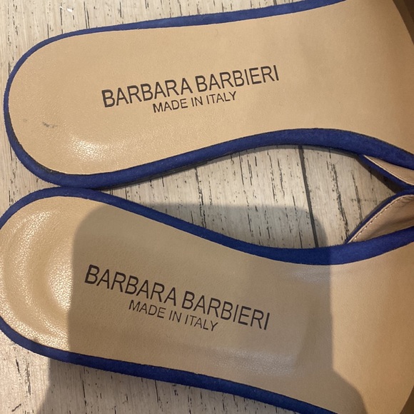 Italian blue suede sandals - Picture 3 of 5